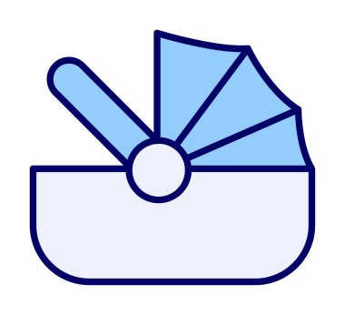 Bebek Araba Koltuğu ikonu. vektör illüstrasyonu