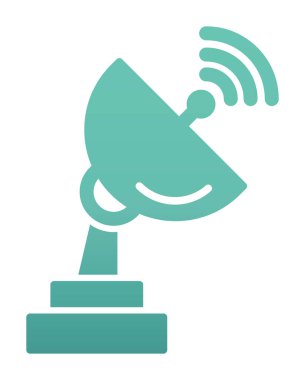 uydu anten simgesi, vektör illüstrasyonu