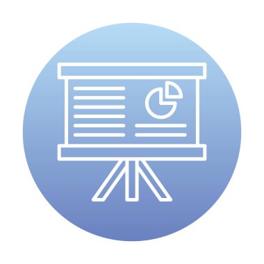 Beyaz arkaplan üzerinde sunum vektörü illüstrasyonunu çalıştır