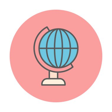 Dünya küresel ikon vektör illüstrasyonuName                