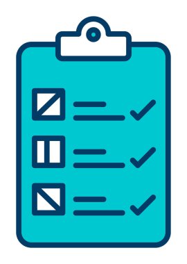 Kontrol listesi vektör simgesi modern basit vektör illüstrasyonu