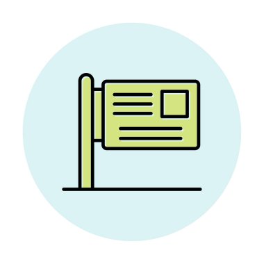 Reklam panosu. Web simgesi basit illüstrasyon