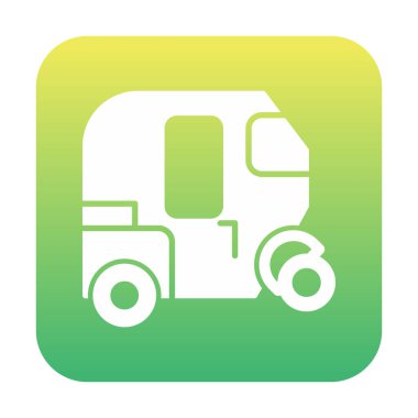 Tuk Tuk simge vektör illüstrasyonu