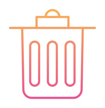 Çöp kutusu simgesi, Sembolü Sil, vektör illüstrasyonu