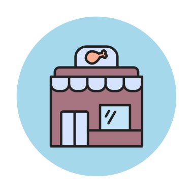 Resturant ağ simgesi, vektör illüstrasyonu