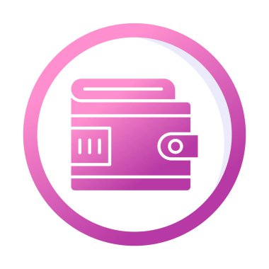 cüzdan vektör simgesi basit illüstrasyon