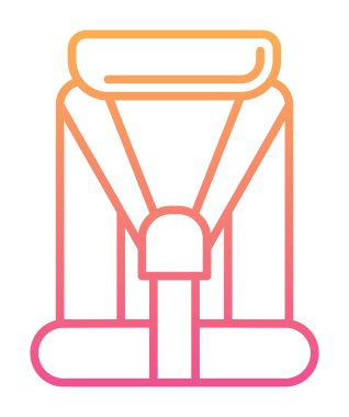 Araba Koltuğu bebek simgesinin vektör illüstrasyonu