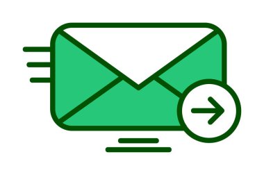 zarf, posta simgesi vektör illüstrasyonu