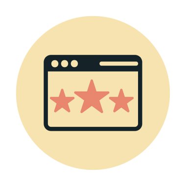 Web sayfası Geri bildirim simgesi, vektör illüstrasyonu