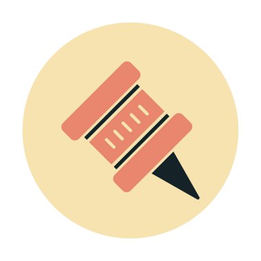 İğne simgesine bas. vektör illüstrasyonu