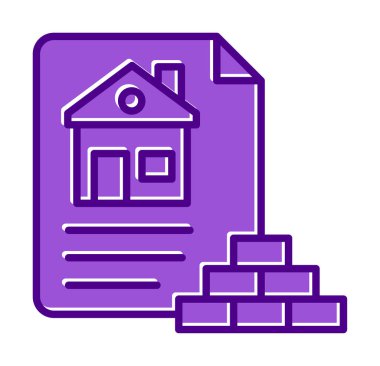 Ev Dosyası simgesi, vektör illüstrasyonu 