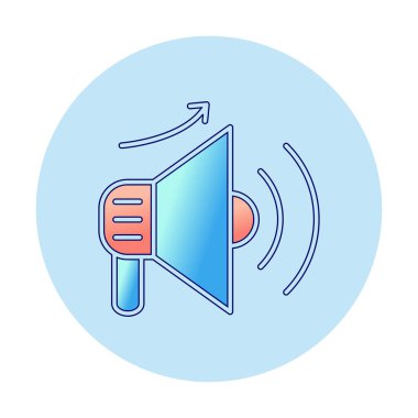 Basit Pazarlama Incerase simgesi, vektör illüstrasyonu