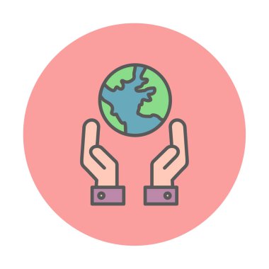 earth icon, vector illustration simple design