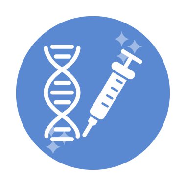 Gen yapısı simgesi. Mobil konsept ve web uygulamaları için bilim simgesi.