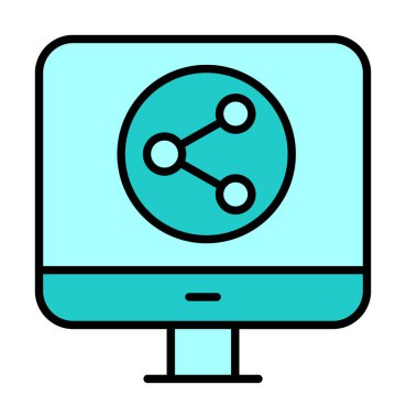 Basit Veri Paylaşımı simgesi, vektör illüstrasyonu