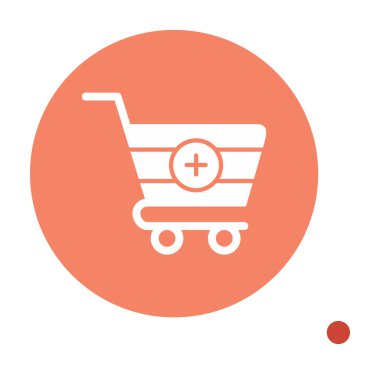 Cart alışveriş simgesine basit Ekle, vektör illüstrasyonu