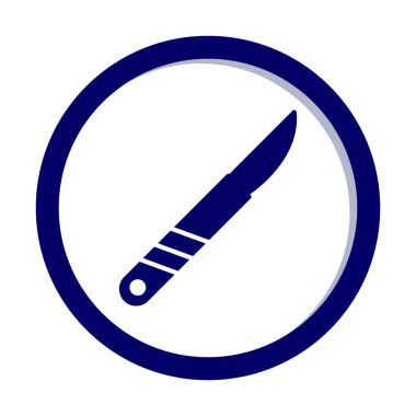 Cerrahi bıçak. Web simgesi basit illüstrasyon 