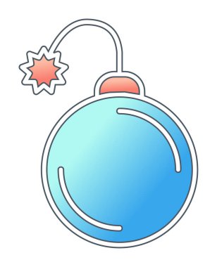 Bomba yassı ikon. vektör renk çizimi