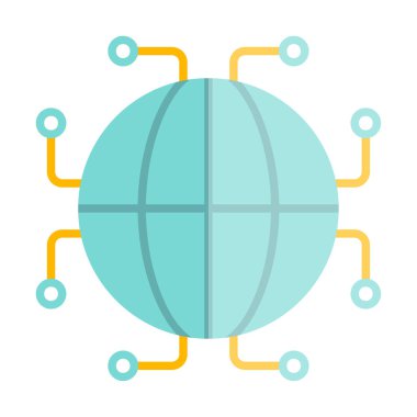 Digtal Dünya web simgesi vektör çizimi