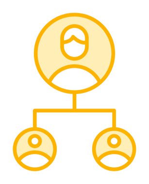 Basit Yardımcı Pazarlama simgesi, vektör illüstrasyonu