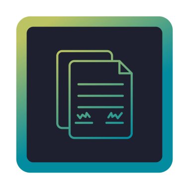 belge web simgesi vektör illüstrasyonu 