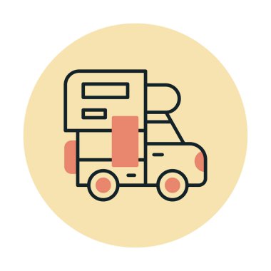 Kamp simgesi vektör illüstrasyonu