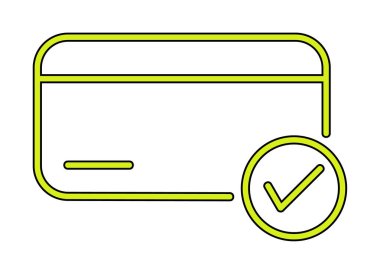 Kredi kartı ikonu vektör illüstrasyonu