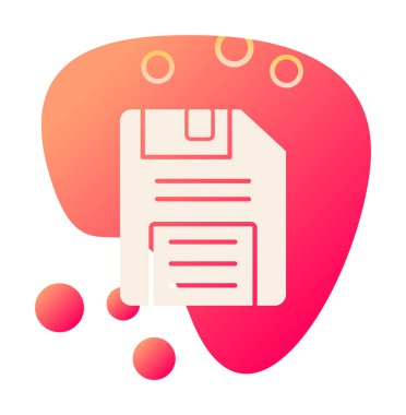 Basit Disket simgesi, vektör illüstrasyonu