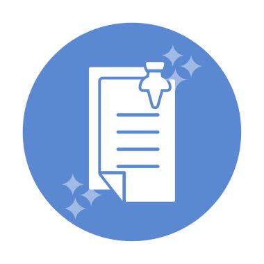 Pin Note ağ simgesi, vektör illüstrasyonu