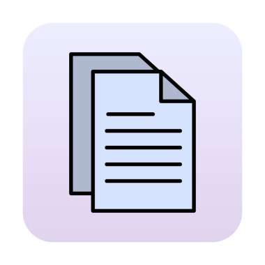 belge ikon vektör illüstrasyonu