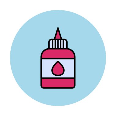 sıvı yapıştırıcı şişe ikonu vektör illüstrasyonu, yapıştırıcı logosu kavramı         