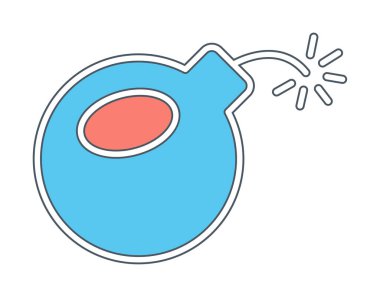 Bomba yassı ikon. vektör renk çizimi