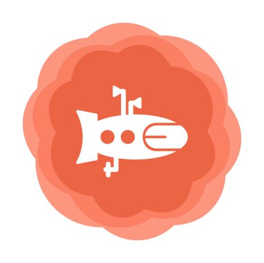 denizaltı simgesi web basit illüstrasyon