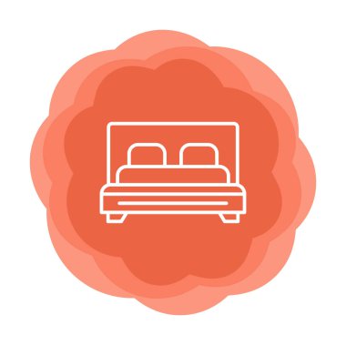 yastıklı yatak vektör simgesi modern basit tasarım