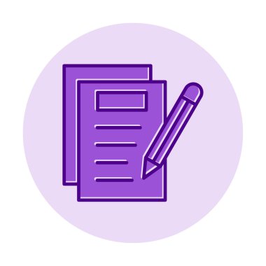 Simge vektör illüstrasyonu yazan Notlar