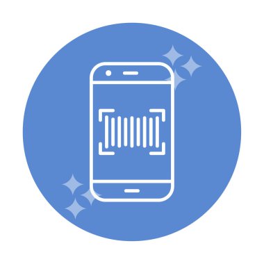 telefon tarama simgesi vektör çizimi