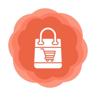 Basit Yük Torbası simgesi, vektör illüstrasyonu