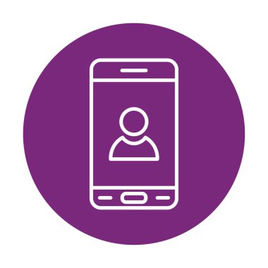 Mobil Kullanıcı simgesi vektör çizimi