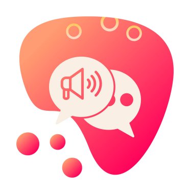 Basit Pazarlama İletişim simgesi, vektör illüstrasyonu