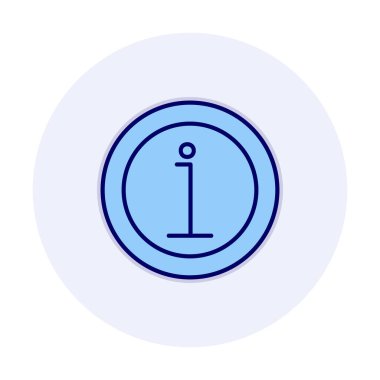 bilgi simgesi. bu daire beyaz bir arkaplanda izole edilmiş 