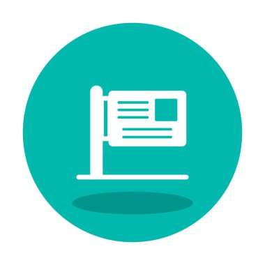 Reklam panosu. Web simgesi basit illüstrasyon