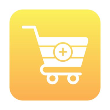 Cart alışveriş simgesine basit Ekle, vektör illüstrasyonu