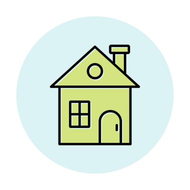 Ev. Web simgesi basit illüstrasyon