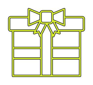 hediye kutusu simgesi, vektör illüstrasyonu basit tasarım
