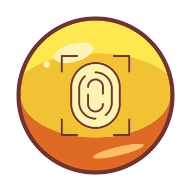 parmak izi ikonu vektör illüstrasyonu