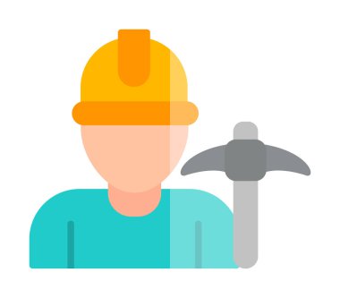 Madenci simgesi vektör illüstrasyonu