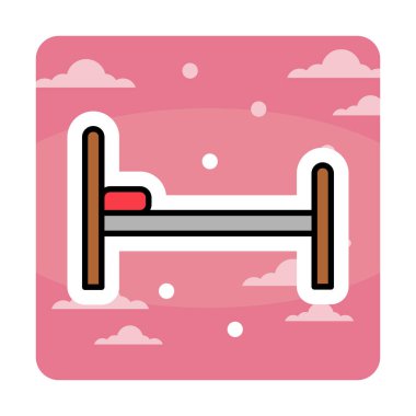 yatak ağı ikonu vektör illüstrasyonu