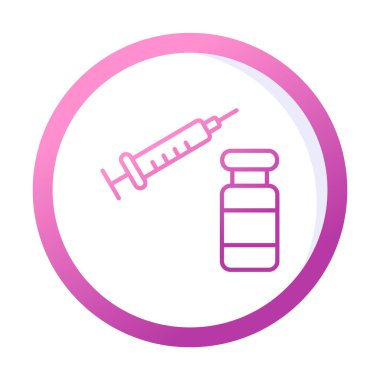 Şırınga web simgesi, vektör çizim 