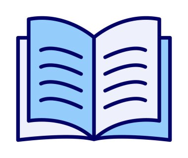 kitap düz simge vektör çizim