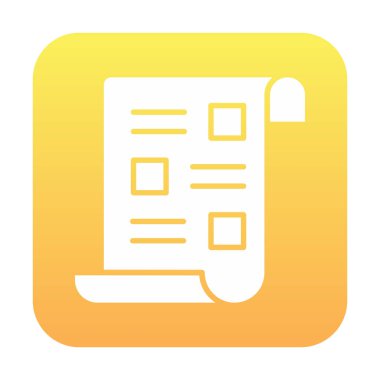 belge simgesi, vektör illüstrasyonu basit tasarım